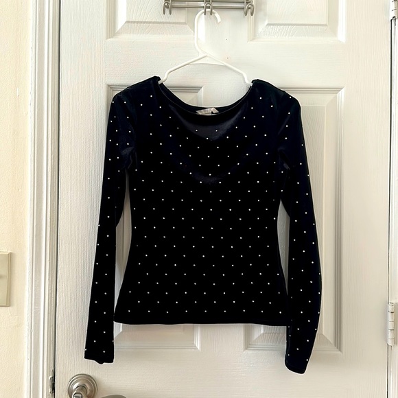 H&M sequin velvet top - Picture 1 of 2